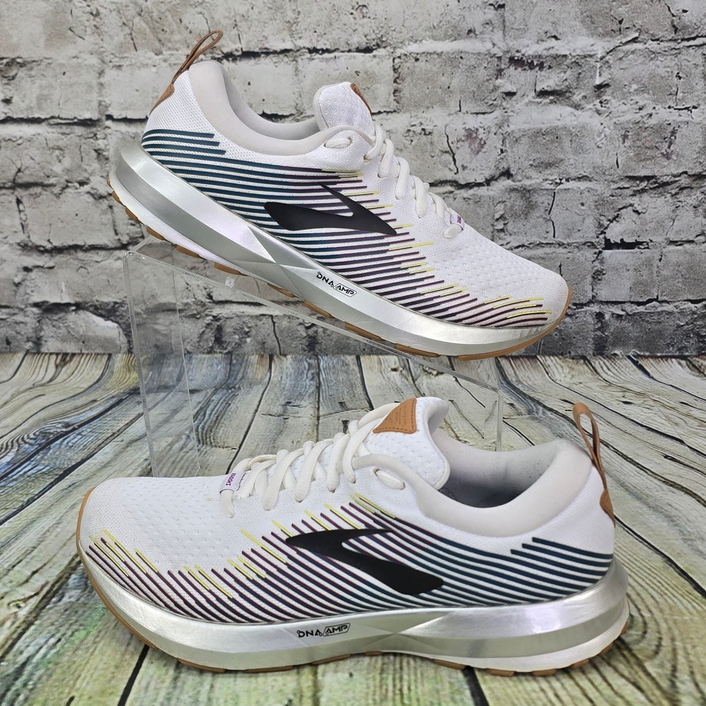 Brooks Levitate Running Shoes Womens 10 White Silver DNA AMP Athletic Sneakers - Picture 2 of 9